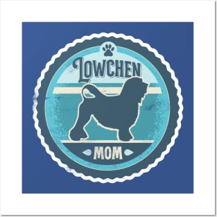 Lowchen Mom - Distressed Little Lion Dog Silhouette Design Posters and Art